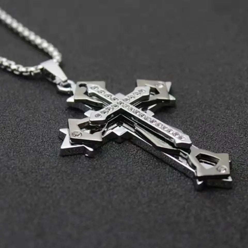 Titanium Steel Cross Necklace