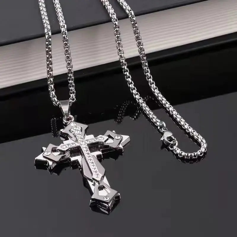 Titanium Steel Cross Necklace
