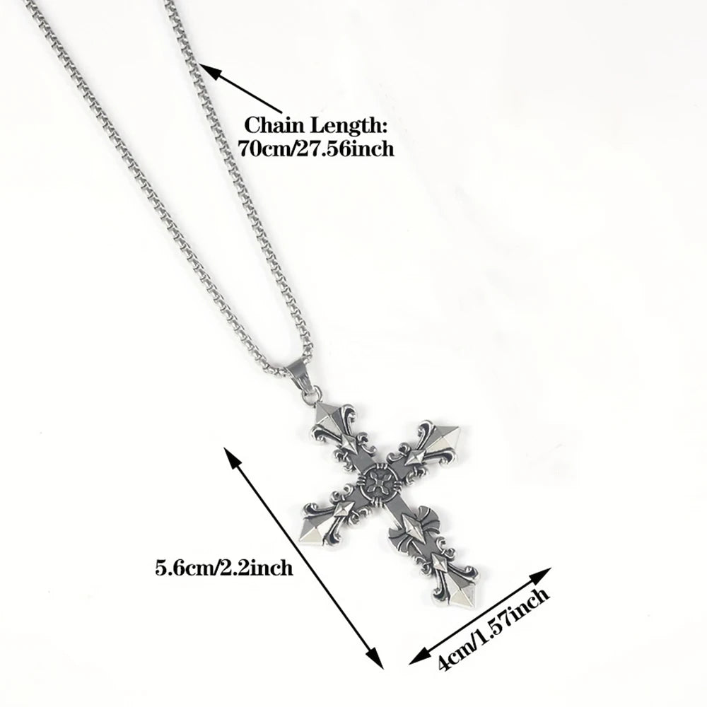 Titanium Steel Cross Necklace