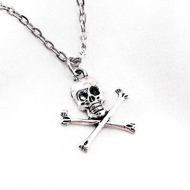 Skull Pendant Necklace Vintage Chain Grunge Jewellery Y2K Aesthetic Fairy Star